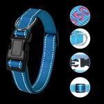 Custom Embroidered Dog Collar with Adjustable Sizes