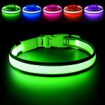 LED Rechargeable Dog Collar - Neon Green