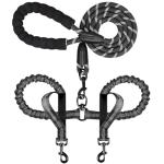 Heavy Duty Double Dog Leash - Tangle-Free Bungee