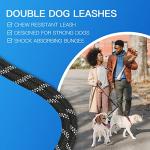 MingXpets Tangle-Free Double Dog Leash with Bungee