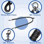 MingXpets Tangle-Free Double Dog Leash with Bungee