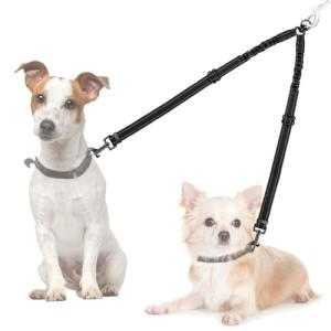 Double Dog Leash with 360° Swivel & Shock Absorption