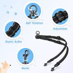 Double Dog Leash with 360° Swivel & Shock Absorption
