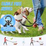 Double Dog Leash with 360° Swivel & Shock Absorption