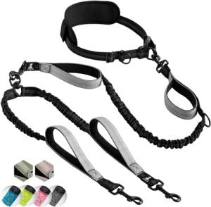 SparklyPets Hands-Free Double Dog Leash for Two