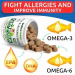 Omega 3 Fish Oil Treats for Dogs - 180 Count