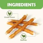 Chicken Rawhide Twist Sticks for Small Dogs