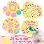 23-Pack Pink Puppy Chew and Interactive Toys