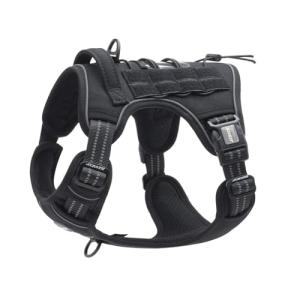 Auroth Adjustable Tactical Dog Harness for Large Dogs
