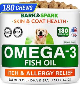 BARK&SPARK Omega 3 Fish Oil Treats for Dogs