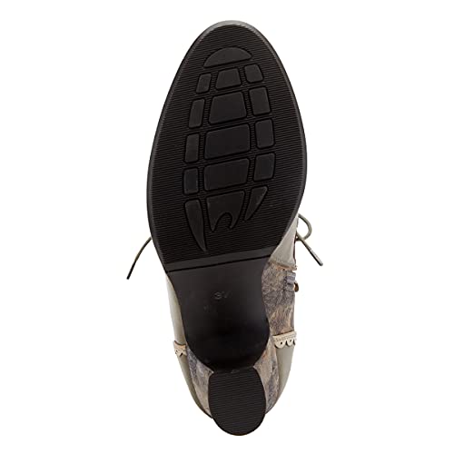 Vintage Olive Multi Floral Ankle Boot, Women's 7.5-8