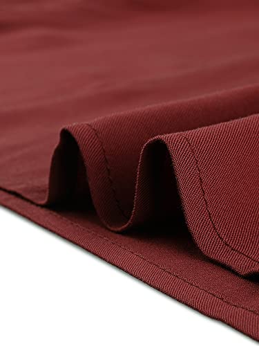 Allegra K Vintage Peter Pan Collar Blouse - Large Burgundy