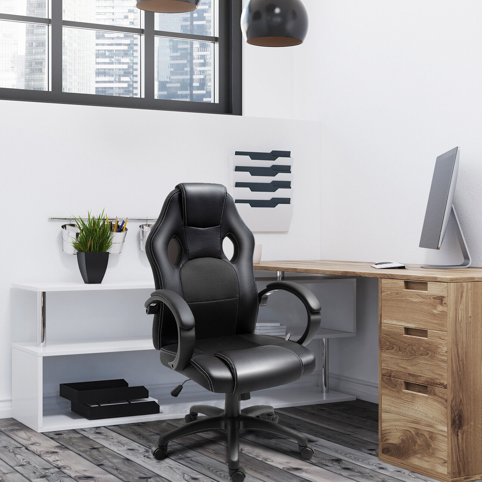 Ergonomic High Back Leather Office Chair