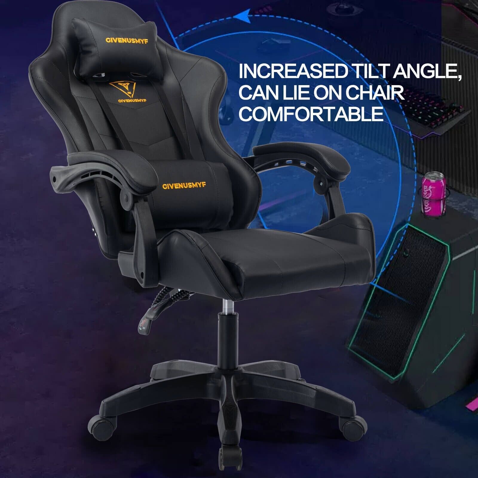 Ergonomic Swivel Gaming Chair with Recliner