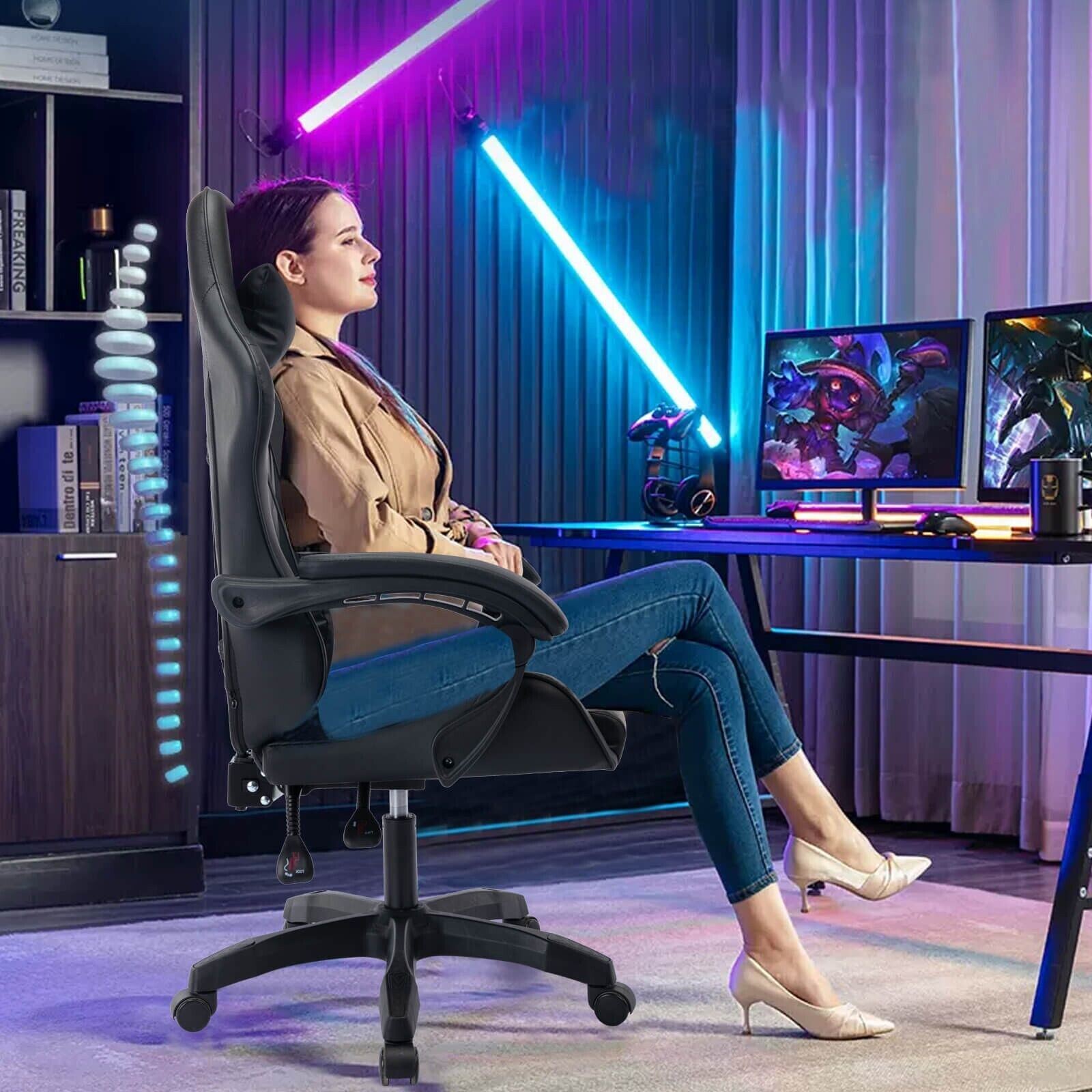 Ergonomic Swivel Gaming Chair with Recliner