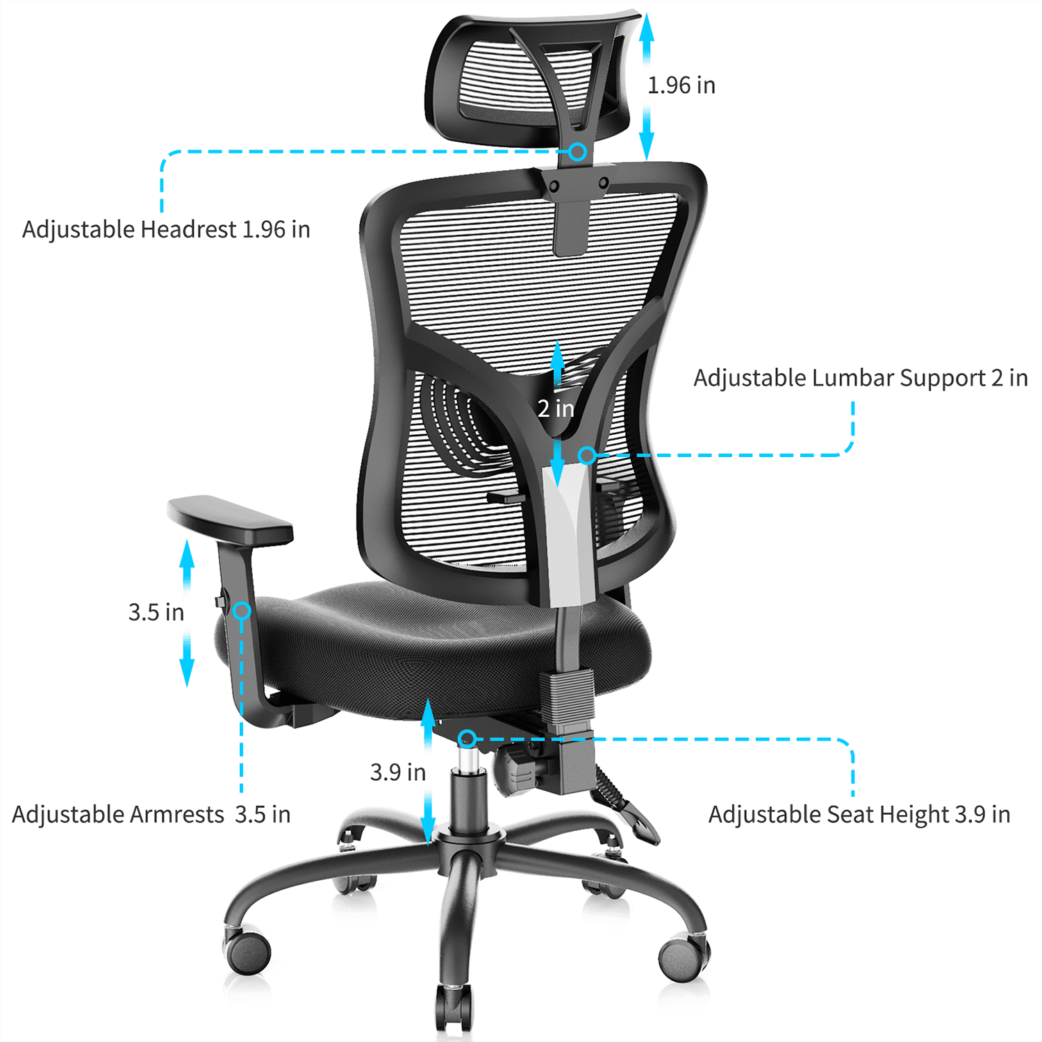 Ergonomic Mesh Office Chair with Lumbar Support