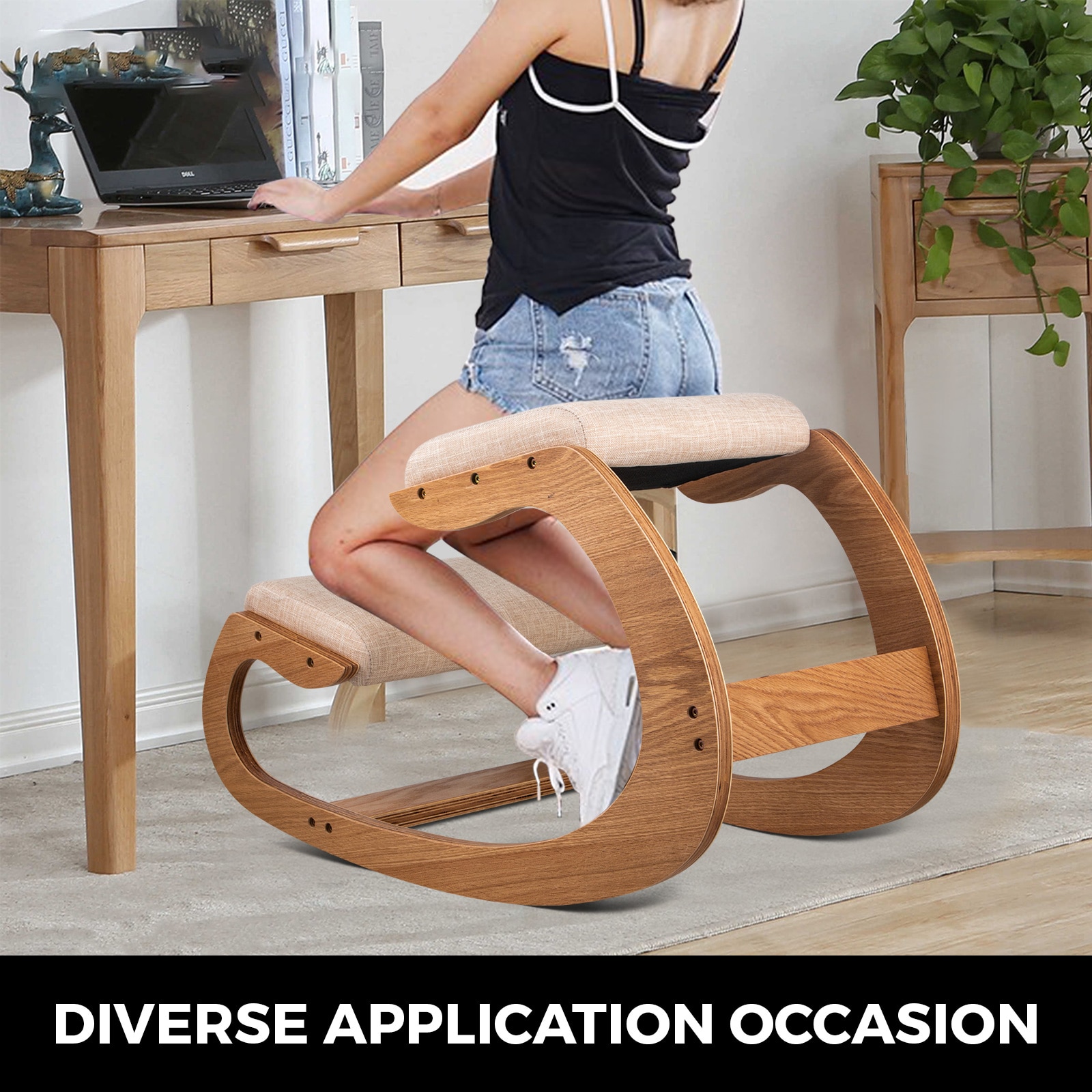 Ergonomic Kneeling Rocking Chair for Posture