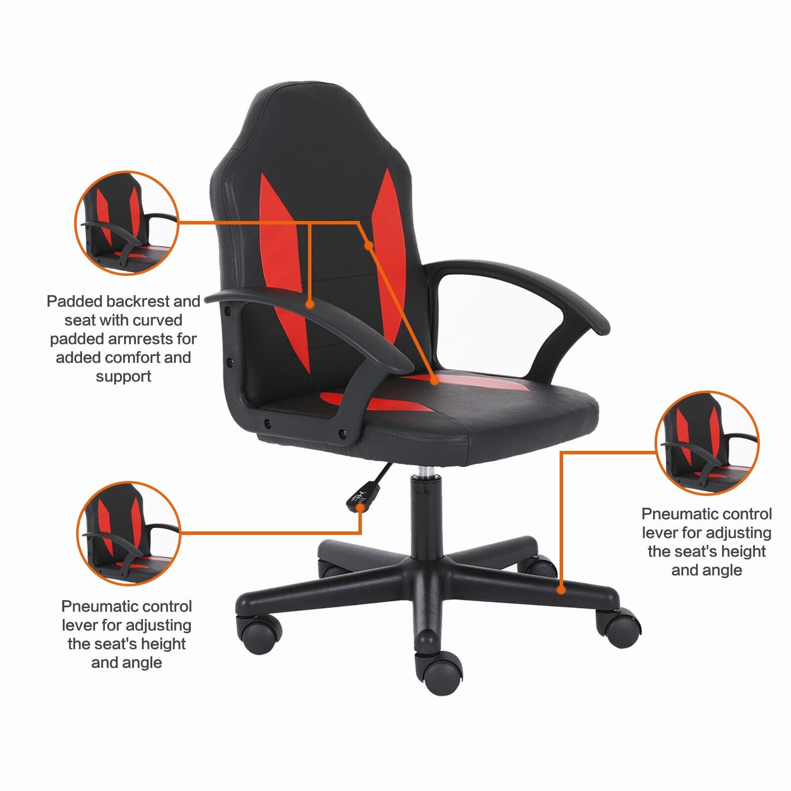 Ergonomic Leather Executive Office Chair
