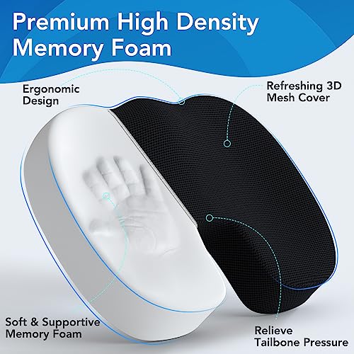 Ergonomic Memory Foam Office Chair Cushion Set