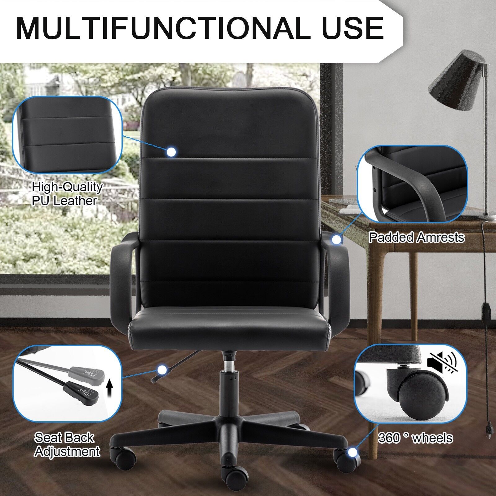 Ergo Gaming PU Swivel Chair for Office & Home
