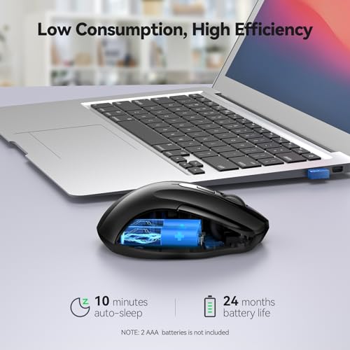 Ergonomic Wireless Mouse with Nano Receiver