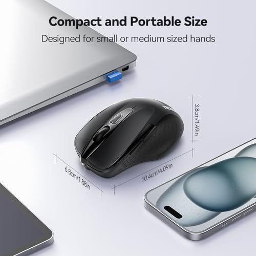Ergonomic Wireless Mouse with Nano Receiver