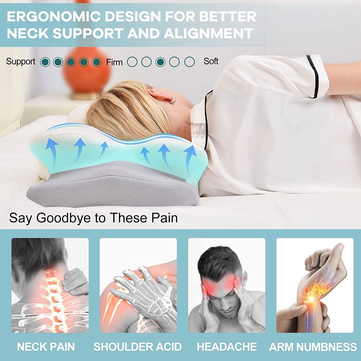 Ergonomic Neck Pain Relief Pillow