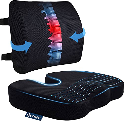 Ergonomic Memory Foam Office Chair Cushion Set