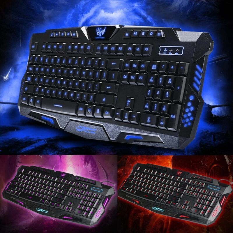 LED Backlit Wired Gaming Keyboard & Mousepad Set