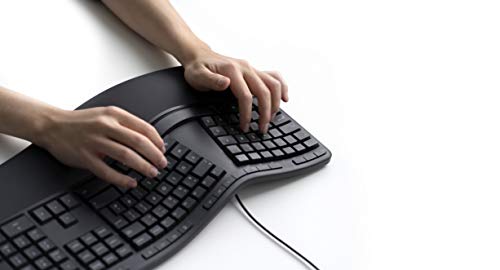 Black Microsoft Split Keyboard with Palm Support