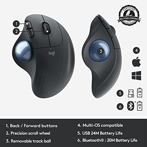 Logitech ERGO M575 Wireless Trackball Mouse - Graphite