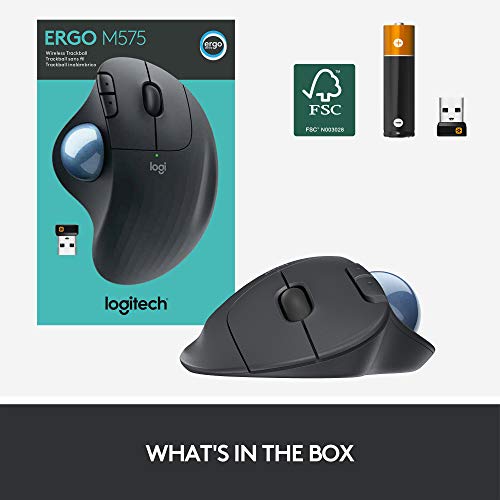 Logitech ERGO M575 Wireless Trackball Mouse - Graphite