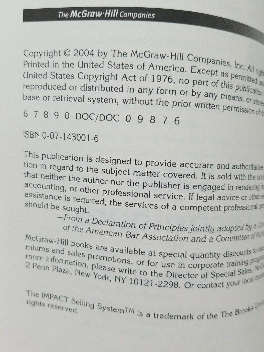 Sales Techniques (Briefcase Books Series)