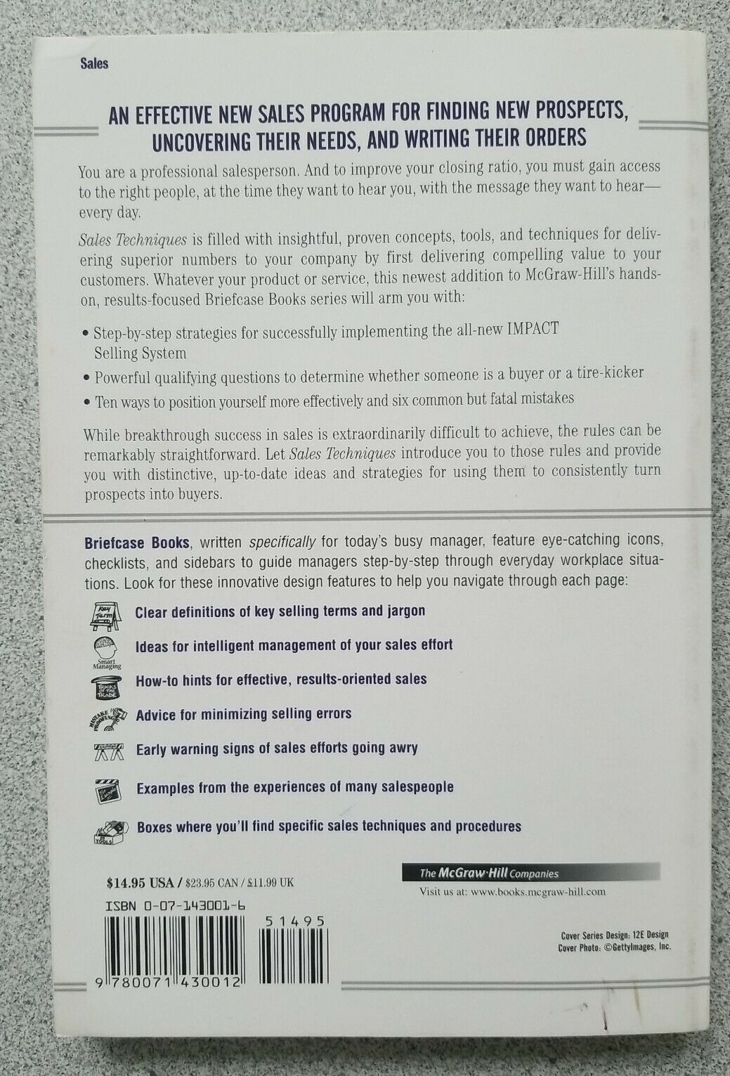 Sales Techniques (Briefcase Books Series)