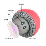 Mini Mushroom Bluetooth Speaker - Portable Smart Suction Cup