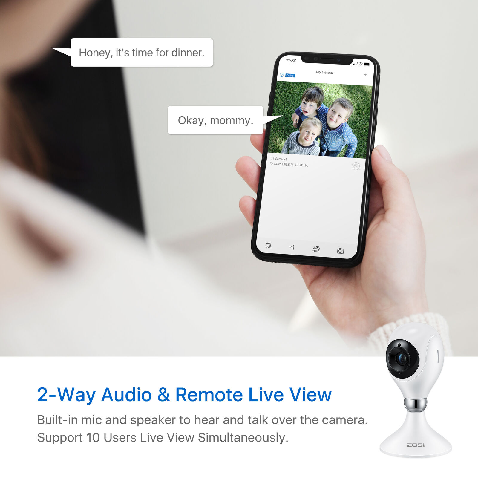 WiFi Security Camera with Night Vision & Audio
