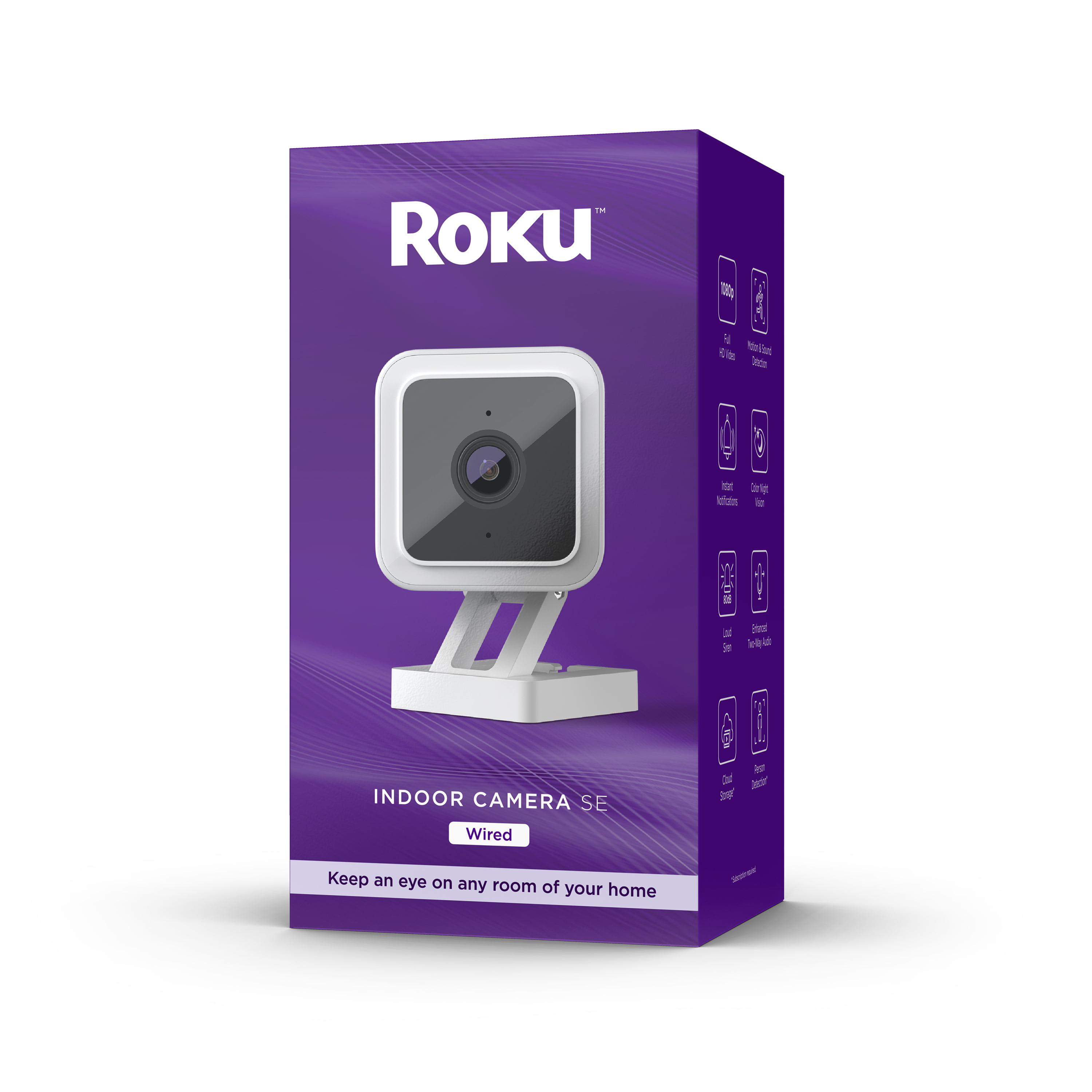 Roku Indoor Security Camera with Wi-Fi Connectivity