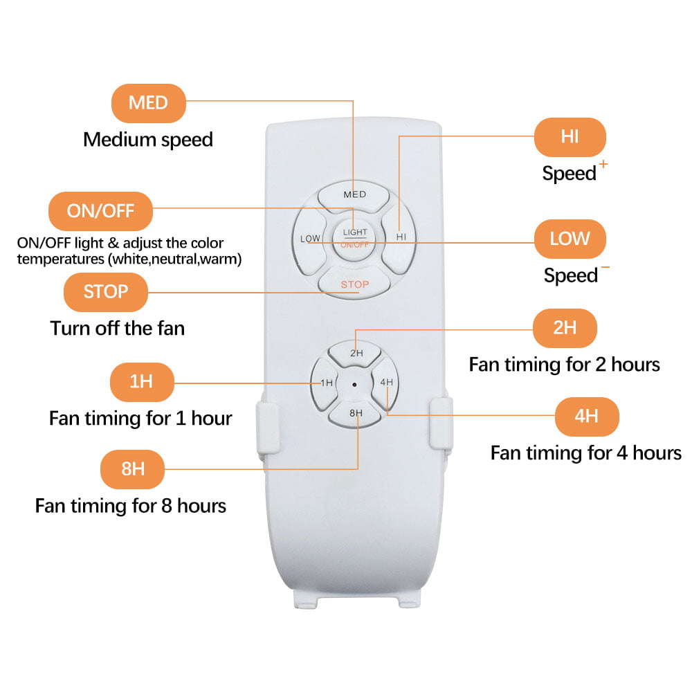Smart Ceiling Fan with Remote Control 52in