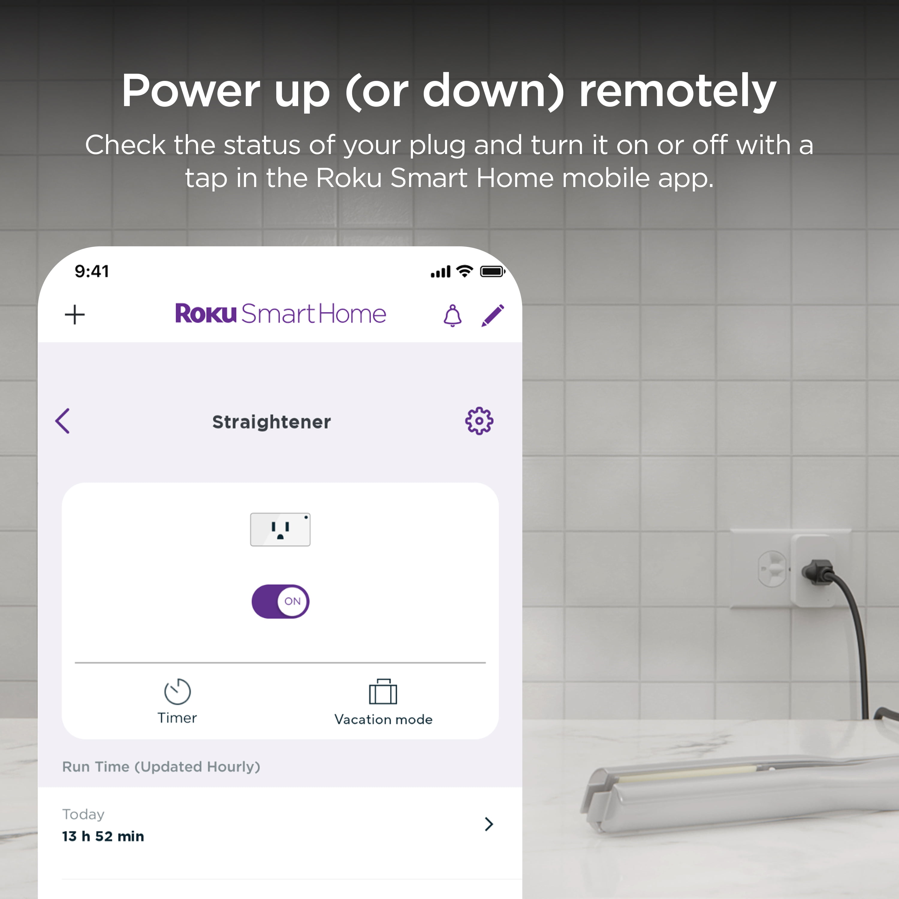 Roku Indoor Smart Plug with Scheduling & Voice Compatibility