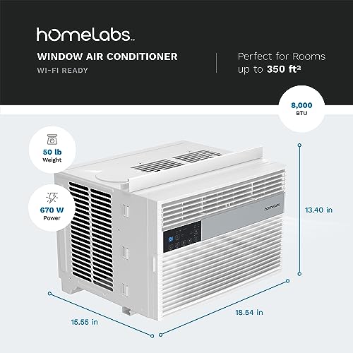 Smart Window AC - hOmeLabs 8,000 BTU