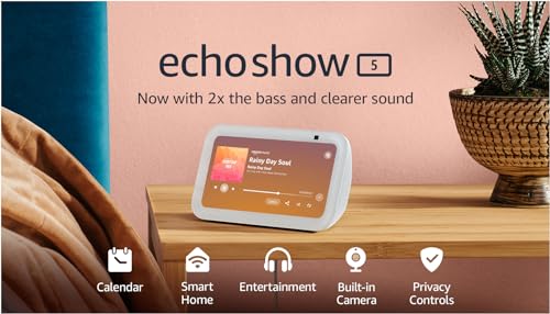Echo Show 5 (3rd Gen) - Smart Display, Enhanced Sound