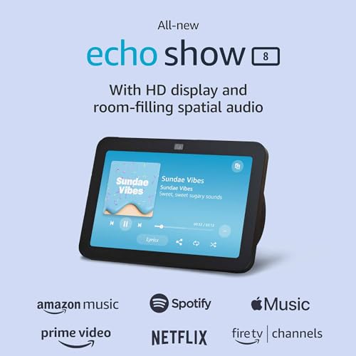 2023 Release Echo Show 8 | Spatial Audio, Smart Home Hub, Alexa