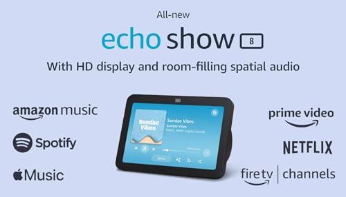 2023 Release Echo Show 8 | Spatial Audio, Smart Home Hub, Alexa