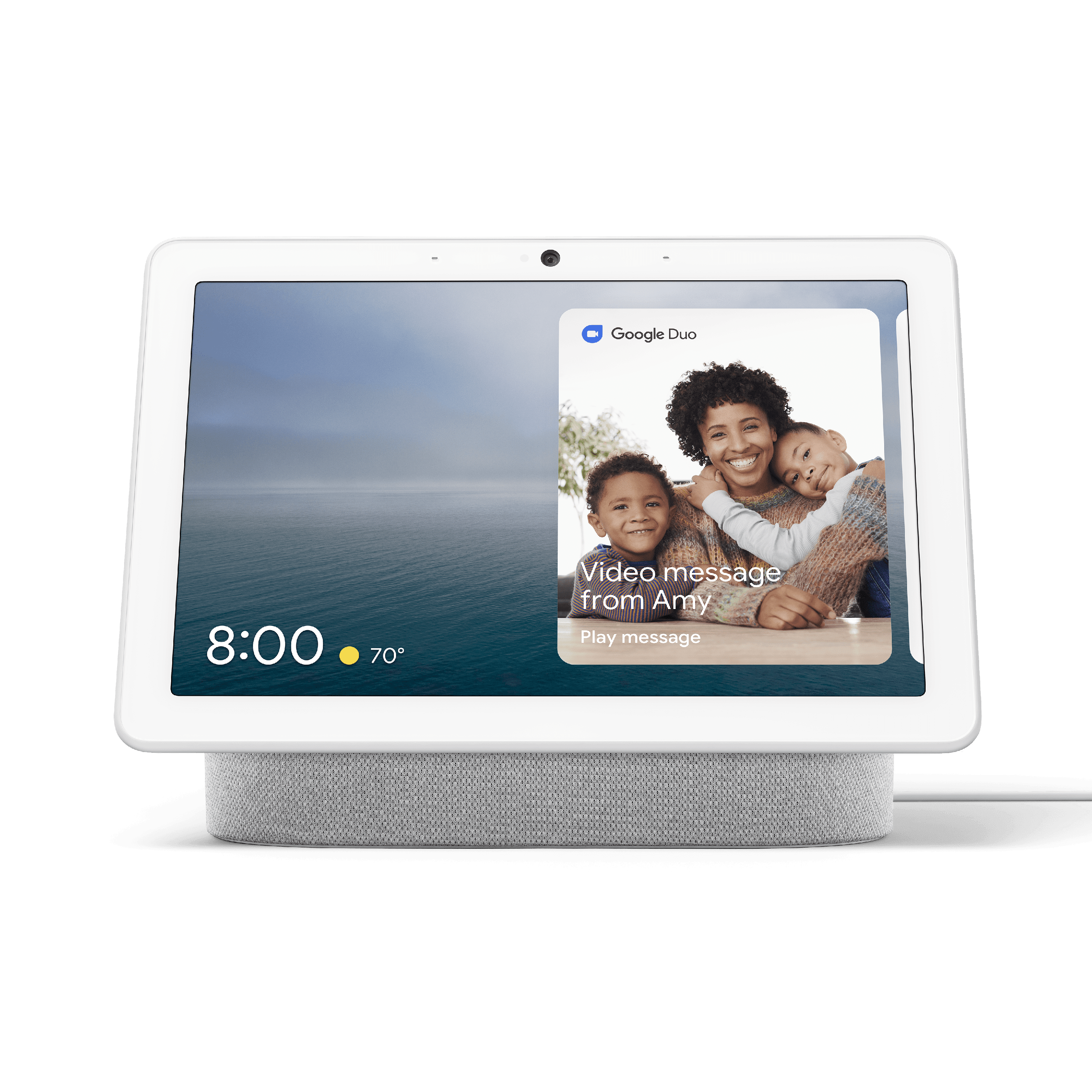 Google Nest Hub Max in Chalk Gray color