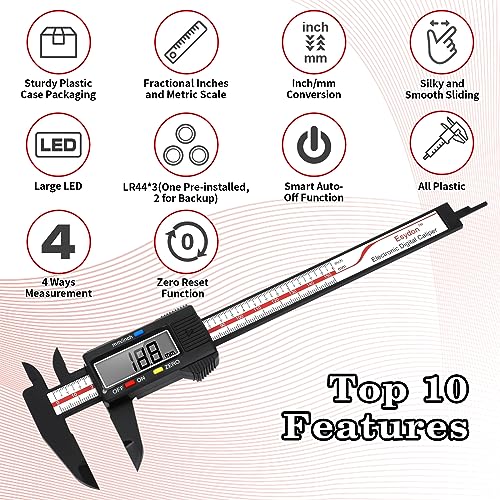 Esydon 6 inch Digital Caliper with LCD Screen