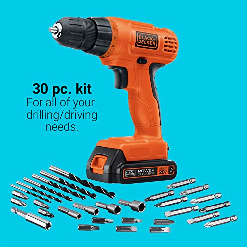 BLACK+DECKER Cordless Drill/Driver + 30 pc. Kit