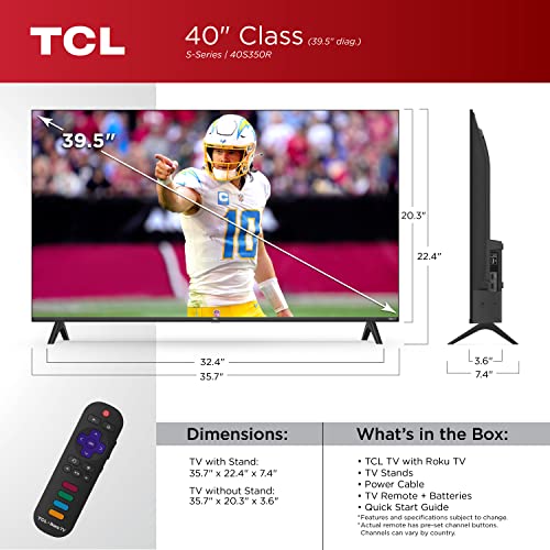 TCL 40" FHD Smart TV with Roku TV