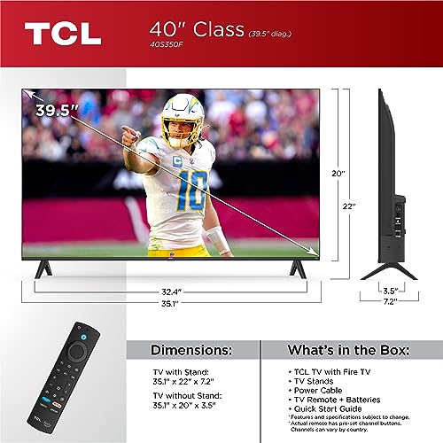 TCL 40" Smart LED TV with Fire TV, Alexa & Apple AirPlay