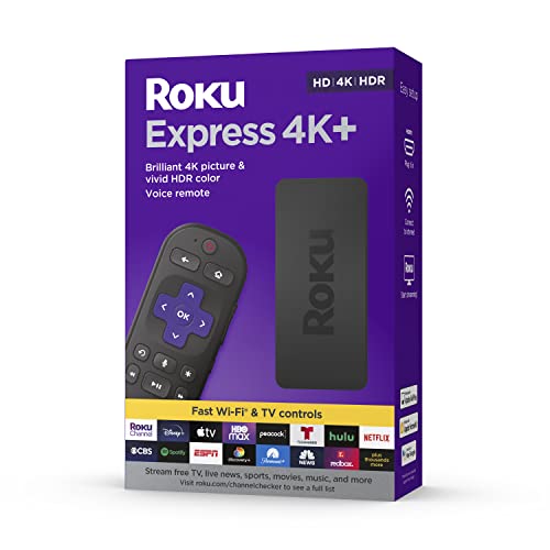 Roku Express 4K+: Streaming Device with Voice Remote
