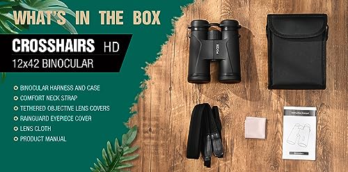 Waterproof 12x42 Binoculars for Bird Watching, Outdoor Sports